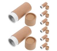 KICHOUSE 8 Pièces Tube D'expédition en Carton Kraft Résistant et Incassable pour Cartes et Documents, Cylindrique Élégant Capacité 20ml, pour Présentation et Expédition
