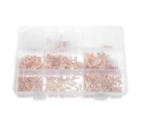 KICHOUSE 900 Pièces Kit de Connecteurs Mâle et Femelle à Sertir avec Manchon Isolant Cosses Électriques pour Câblage Auto Connecteurs Spade Cuivre Doré pour Installation Rapide et Contact