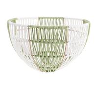 KICHOUSE Abat-jour Suspendu en Imitation Rotin Tissé Léger, Abat-jour Bohème pour Lampe et Ventilateur de Plafond, Cache-lampe Panier Décoratif pour Salon, Chambre et Salle à Manger