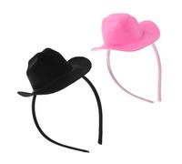 KICHOUSE Accessoires de Coiffure Occidentaux 2pcs pour Femmes et Filles Serrage-tête Mini Chapeau de Léger et Portable pour Sorties Décontractées et Événements Cosplay