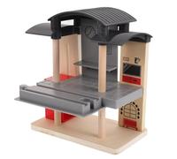 KICHOUSE Accessoires de Voie de Train Bois Connecteurs pour Gare Ferroviaire Éducatif Circuit Bois Garçon Fille Stimulateur Créativité Motricité