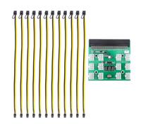 KICHOUSE Adaptateur d'alimentation Serveur 12V DC Câble 6 Broches vers 8 Broches pour Carte Graphique GPU Kit Convertisseur pour Minage Démarrage Synchronisé Accessoire Alimentation PC