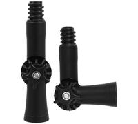 KICHOUSE Adaptateur D'angle Rotatif Réglable en Abs Noir 2pcs Filetage Américain 18 Mm Solide pour Balai Serpillère pour Nettoyage Domestique