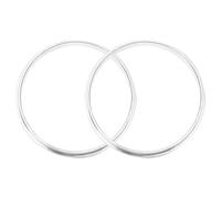 KICHOUSE Anneau de Scellage en Aluminium Argenté 2pcs pour Machine à Boisson Milky Tea, Joint Étanchéité Fin et Amélioration de L'efficacité Domicile Café