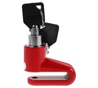 KICHOUSE Antivol de Vélo Disque de Frein Léger et Portable en Plastique Rouge, Verrouillage Compact pour Vélo Électrique et VTT, Accessoire Antivol pour Usage Urbain