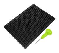 KICHOUSE Ardoise D’écriture Braille Réutilisable 27 Lignes 30 Cases en Plastique Robuste avec Stylet, Tablette D’écriture pour Aveugles, Kit Éducatif Portable pour Apprentissage Braille