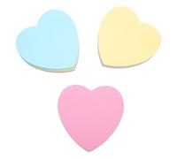 KICHOUSE Autocollants Mémo de Cœur 8pcs, Papier Facile à Coller sans Laisser de Colle, Notes Adhésives Créatives et Colorées Cuisine et Chambre