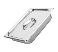 KICHOUSE Bac Gastro Inox Couvercle, Plateau de Service pour Buffet 1/2 Taille, Conçu pour Restaurants, Cantines et Fêtes
