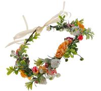 KICHOUSE Bandeau de Mariage en Tissu Couronne de Fleurs Roses, Accessoire de Coiffure Élégant et Chic pour Cérémonie et Voyage, Création Instantanée de Coiffure