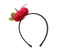 KICHOUSE Bandeau Velours Rouge Avec Simulacre De Pomme Pour Femme Accessoire De Cheveux Vintage Pour Noël Et Fêtes