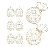 KICHOUSE Boîte à Bonbons Cage à Oiseaux en Fer Forgé 8 Pièces Coffret pour Friandises Mariage et Cotillons