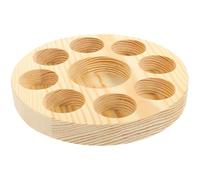 KICHOUSE Boîte à Bouteilles Essentielle Ronde Fond Plat Antidérapant, Compartiments Robustes pour Flacons d'Huiles Essentielles, Organisateur Pratique pour Diffuseur et Rangement