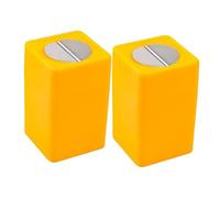 KICHOUSE Boîte à Lames Portables en Abs Facile à Transporter et Démonter, Boîte de Rangement pour Lames Usagées, pour Bureau et Maison, Lot de 2 Pièces Jaune