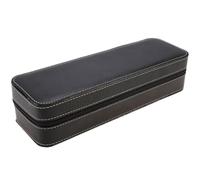 KICHOUSE Boîte à Montres en Cuir 6 Compartiments, Présentoir Stylé avec Fermeture Éclair Adapté aux Professionnels et Usage Personnel
