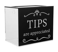 KICHOUSE Boîte à Pourboires en Acrylique Transparente Serrure et Clés, Boîte à Dons Verrouillable pour Barman et Restaurant, Urne pour Collecte de Pourboires et Billets de Tombola, Usage