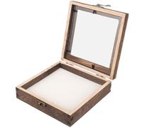 KICHOUSE Boîte à Spécimens en Bois et Acrylique pour Insectes Mousse, Étui Compact pour Exposition Rétro de Lépidoptères et Plantes Séchées