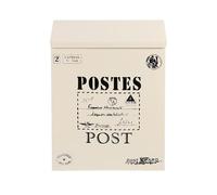 KICHOUSE Boîte aux Lettres en Tôle de Fer Blanche Rétro Verrouillable Style Vintage Simple et Usage Polyvalent pour Décoration Murale et Jardin