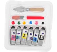 KICHOUSE Boîte de Peinture Miniature pour Maison de Poupée Accessoire de Décoration Réaliste avec Pigments Kit de Modèle Miniature pour Jouets de Tabletop