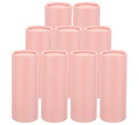 KICHOUSE Boîte de Rangement Multifonctionnelle pour Bouteilles de Thé et Huiles Essentielles 30ml en Papier Kraft Rose avec Couvercle Lot de 10 Pièces