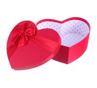 KICHOUSE Boîte Présent Mariage Forme Cœur 9 X 8 X 4 Pouces Coffret Rouge pour Emballage Bonbons et Décoration Fête