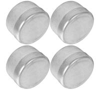 KICHOUSE Boîtes de Pesage Rondes et Stockage Facile en Aluminium 4 Pièces avec Couvercles, Petits Récipients Pratiques pour Échantillonnage en Laboratoire