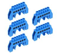 KICHOUSE Bornier de Mise Résistance Haute Température, Design Trou Zéro en Cuivre 6 Positions Vis Pack de 5 pour Systèmes Résidentiels et Industriels