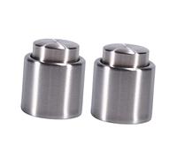 KICHOUSE Bouchon De Bouteille De Vin Pressurisé Petit 4,1x5x3,1 Cm Acier Inoxydable Scelleur De Bouteille Réutilisable Lot De 2 Pour Conservation Du Vin