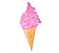 KICHOUSE Bouée Gonflable Cornet de Glace Rose pour Piscine d'eau Flottant pour Garçon et Filles Décoration Estivale Résistante Valve Anti-Fuite Plage et Piscine Estivales