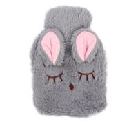 KICHOUSE Bouillotte D'eau Chaude en Pvc et Peluche Housse Amovible, Chauffe-mains D'hiver Isolant et Décoratif, pour Garder les Mains Chaud en Hiver
