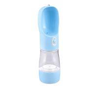 KICHOUSE Bouteille d'eau en PC Abs 258ml pour Animaux Distributeur de Nourriture 200ml Design Verrouillage Poussoir, pour Promenade et Voyage Chien et Chat