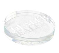 KICHOUSE Bouton de Concessionnaire de Poker Facile à Repérer et Utiliser en Verre Transparent Recto Verso, Accessoire Pratique et Résistant pour Jeux de Poker