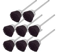KICHOUSE Brosse pour Tête de Perceuse à Ongles Accessoires Mini pour Manucure Professionnelle 8pcs en Métal et Bristle pour École D'art des Ongles