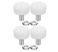 KICHOUSE Butées de Frein en Caoutchouc Blanc Réglables pour Patins à roulettes Protège-Orteils Résistants à L’Usure Lot de 4 Pièces Compatibles Chaussures à roulettes Sécurité et