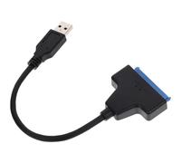 KICHOUSE Câble Adaptateur Serial Ata 2,5 Pouces pour Disque Dur Externe SSD Portable en Plastique Noir sans Alimentation Externe, Transfert de Données Rapide