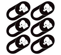 KICHOUSE Cache Webcam Coulissant Éléphant 6 Pcs Protection Vie Privée pour Ordinateur Portable Tablette Plastique Abs Ultra Fin Blanc pour Surveillance Sécurité