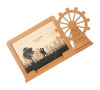 KICHOUSE Cadre à Photos en Pvc 7 Pouces avec Porte-stylo Décoratif Cadre Photo de Grosse Roue pour Mariage et Jardin Ornement Original