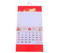 KICHOUSE Calendrier Mural 2026 Année du Cheval Calendrier Lunaire Chinois Traditionnel Mensuel Caractères Fu Papier Robuste Couleur Éclatante Organisation Annuelle pour Bureau et