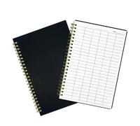 KICHOUSE Carnet de Comptabilité à Double Spirale Couverture PP Pages Lignées Horizontales Format A5 2 Exemplaires - Livre de Gestion Financière et Suivi des Dépenses pour Usage