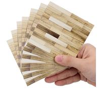 KICHOUSE Carrelage de Sol Autocollant en Pvc Finition sans Joint, 40pcs Carreaux Vinyle Auto-adhésifs Carrés Cuisine et Salon, Design Grain de Bois Moderne
