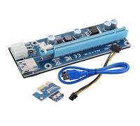 KICHOUSE Carte Graphique Externe pour Ordinateur Portable Pci-E X16 Câble USB 60 CM Adaptateur Mini Pci-E vers Pci-E Accessoire Informatique Bleu Extension GPU Externe pour Gaming et