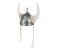 KICHOUSE Casque Viking à Cornes avec Tresses pour Cosplay et Halloween Accessoire de Jeu de Rôle Réutilisable Chapeau Guerrier Romain Ancien pour Adultes Déguisement Médiéval Festif