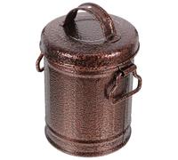 KICHOUSE Cendrier Exterieur Portable en Fer Style Vintage avec Couvercle, Design Seau Petit Format, pour Bar et Fête, Cendrier Créatif et Porte-cendrier Rétro