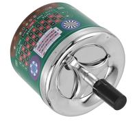 KICHOUSE Cendrier Rotatif en Métal avec Couvercle à Pression, Petit Modèle sans Fumée, Anti-cendres pour Intérieur et Extérieur, Design Compact pour Bureau et Espace de Plein Air