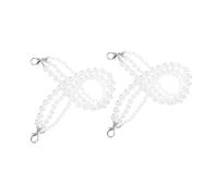 KICHOUSE Chaîne de Chaussure Perles, Blanc, 1 Paire Alliage de Zinc | Décoration Bijou pour Bottes et Hauts Montants, Effet Perlé Léger, Réutilisable, Style Street