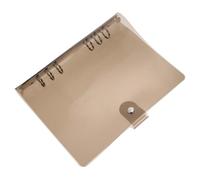 KICHOUSE Classeur Noir à Six Anneaux en Pvc, Couverture Solide pour Organiser et Stocker Documents, Protège Cahier de Notes Portable pour Usage Quotidien