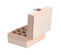 KICHOUSE Coffret de Rangement pour Huiles Essentielles en Bois 12 Compartiments, Grosse Capacité, Léger Voyage et L'organisation des Flacons D'aromathérapie