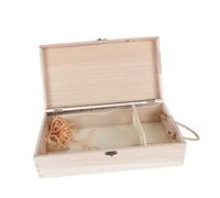 KICHOUSE Coffret en Bois Unique pour 2 Bouteilles Élégant Et Décoratif