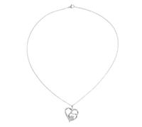 KICHOUSE Collier Argenté Patte de Chien Pendentif en Acier Inoxydable Léger et Élégant Bijou Cœur Unique Port Quotidien ou Occasions Formelles pour Amoureuses des Animaux