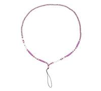 KICHOUSE Cordon De Téléphone Perlé En Cristal Diy Lettres En Pâte Polymère Pour Femme, Chaîne Suspendue Décorative, Couleur Violette, Accessoire Original Et Solide Pour Téléphone Portable