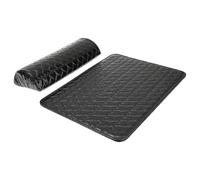 KICHOUSE Coussin Repose-main pour Manucure en Cuir Pu Noir, Pliable et Protecteur, pour Nail Art, Ensemble de 2 Pièces Confortable et Pratique